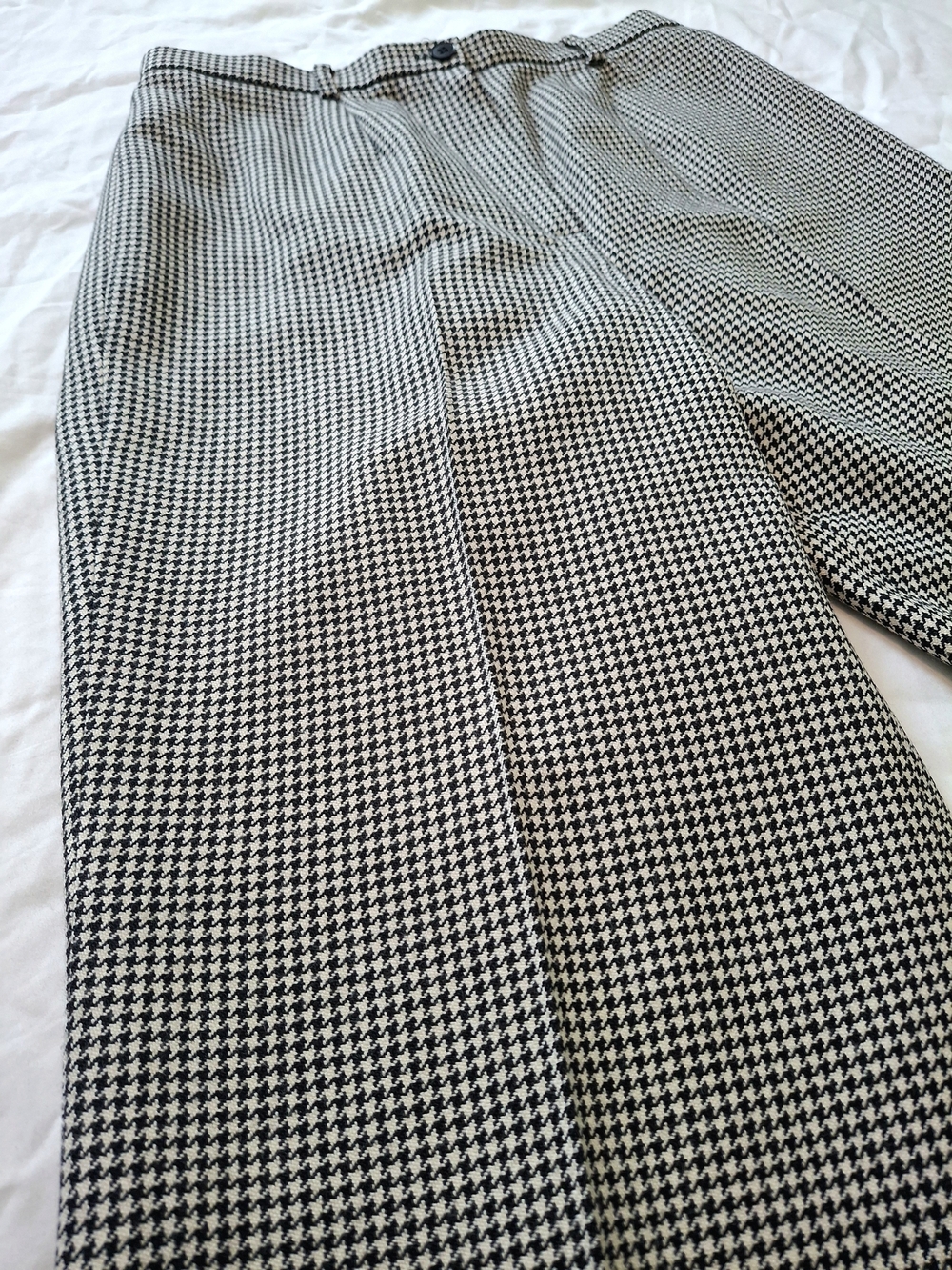 Carlisle Houndstooth Wool Pants Size 8 Tailored Straight Leg Vintage